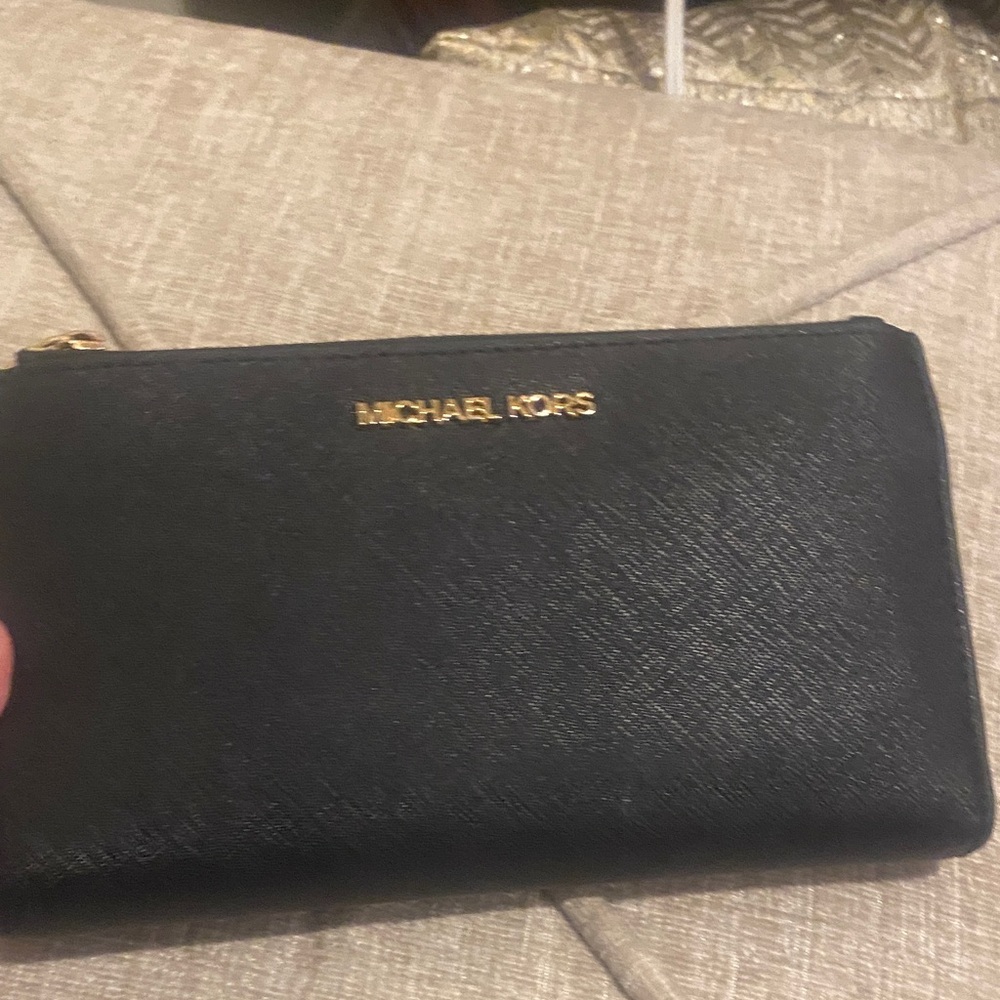 Michael Kors Black Zip-Around Wallet